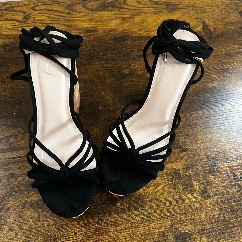 Black Strappy Platform Sandals